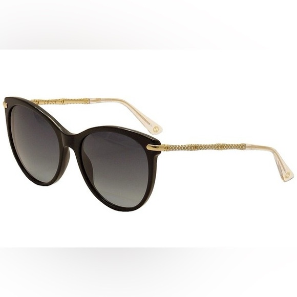 GUCCI AUTHENTIC Cat Eye 3771NS 3771/N/S Diamond Bamboo Classic Sunglasses - Picture 1 of 8